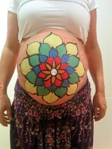 Mandala. Belly Paint.